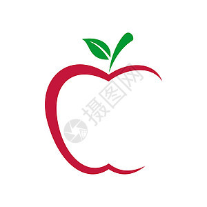 红苹果矢量标志模板插画设计 矢量 EPS 10图片