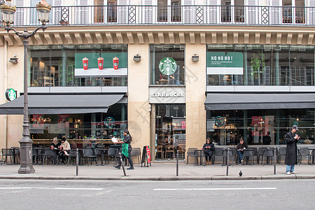 法国巴黎星巴克店 巴黎“é”国际咖啡品牌店立面图片