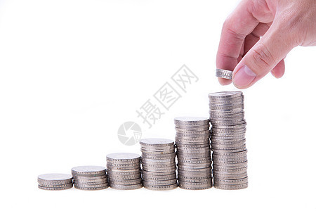 把硬币放在钱上 商业想法金子收益生长男人现金手指投资市场货币金融图片