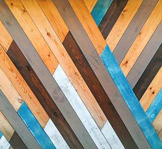 与斜板的木制背景 混合彩色纹理背景图片