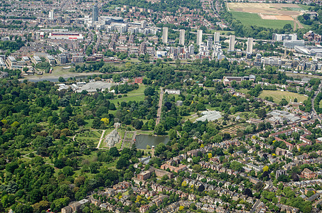 泰晤士河畔Kew花园空中观察 伦敦背景