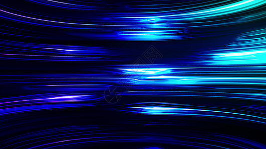水平的液体魔法线在平滑的弯曲中闪闪发光 抽象计算机生成的 background3d 渲染运动折射作品曲线线程辉光线条反射条纹微光图片