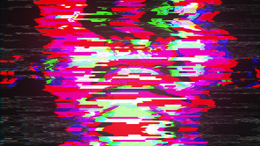 屏幕计算机上生成的噪声 信号不好  3d 渲染数字背景毛刺过渡镜头展示损害播送电脑电视碰撞技术图片