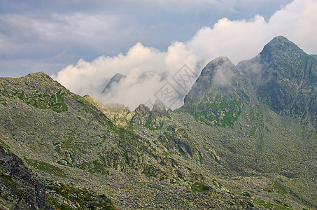 山云山顶和山峰背景