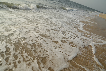 海浪中的水波飞溅风力海洋海滨蓝色生活水泡波纹水滴月光图片
