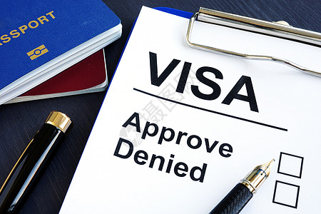 签证批准或拒发和护照 入境图片