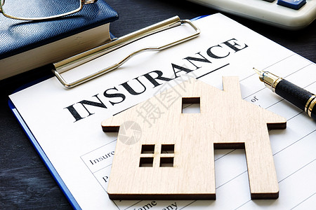 家庭保险 保单和住房模式图片