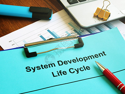 系统发展生命周期SDLC文件和剪贴板图片