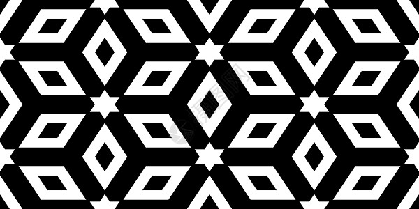 无缝黑白几何图案建筑学白色光谱墙纸技术装饰黑色立方体棱镜风格图片