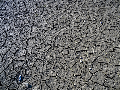 带天然粘土质地透视的干湖床地球阳光障碍季节沙漠寂寞木头地形土地气候图片