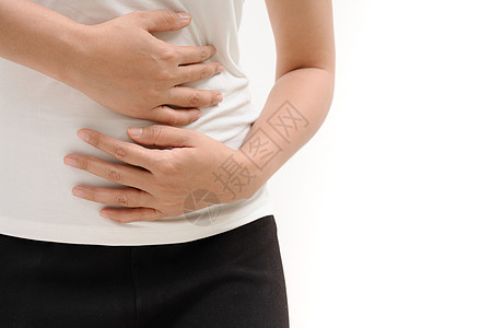 患有腹部疼痛 胃痛的年轻妇女 s药品公寓冒号女性症状肠胃诊所胀气腹泻医生图片