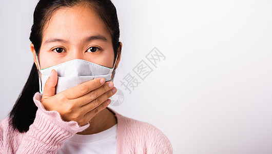 妇女再次戴外科保护布 面罩卫生面具疾病女士过敏咳嗽预防女性安全药品发烧织物图片