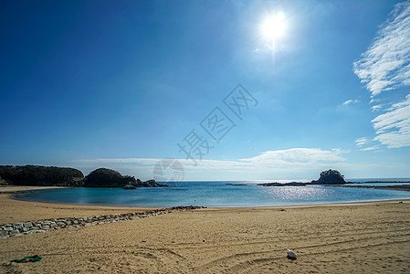 海滩的景象 岛城 日本密市图片