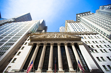 曼哈顿金融区纽约证券交易所纽约雕像建筑商业建筑学经济街道旅行城市风险市中心图片