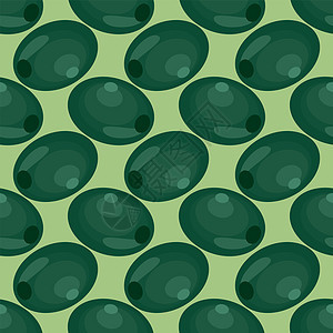 绿色橄榄图案 插图 白底矢量背景图片
