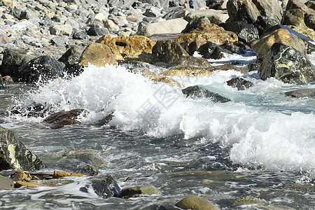 海浪中的水波活力海啸波浪跑步粉碎脚印飞溅动作海洋力量图片