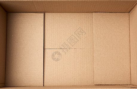 打开空的棕色纸板框底部 顶视图船运货物命令邮政展示店铺褐色运输空白送货图片