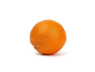 白色背景的白皮中隔绝的圆熟橙色图片
