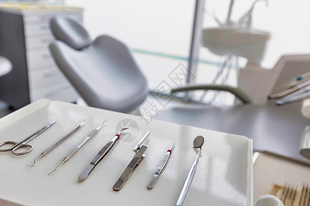 牙科诊所和牙科器械钻头蓝色访问技术治疗口腔科办公室治愈矫正工具图片