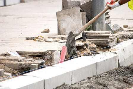 市政工作 重建一条街道道路职场建筑学网络警告工程安全安装建筑交通危险图片