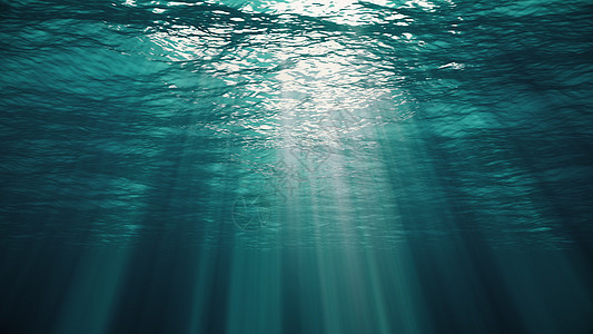 水下观光 太阳光束照亮 在深海创造神的光芒射线3d波浪海景游泳海洋热带液体假期潜水图片