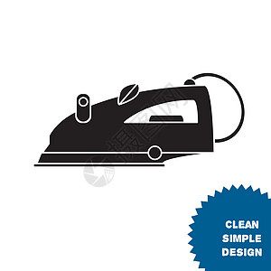 孤立的蒸汽熨斗 ico服务工作洗衣店家庭家务织物电缆活力电子产品力量图片