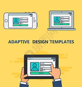适应性登录格式 Web 模板工具笔记本手机技术药片窗户电脑小样电话建筑学图片