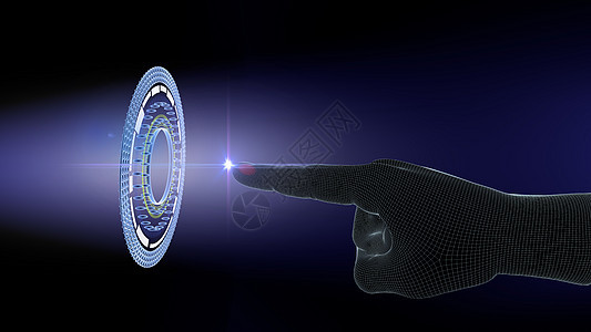 具有数字连接概念的 3D 数字网络智力蓝色创新生理男性解剖学技术商业机器人数据图片