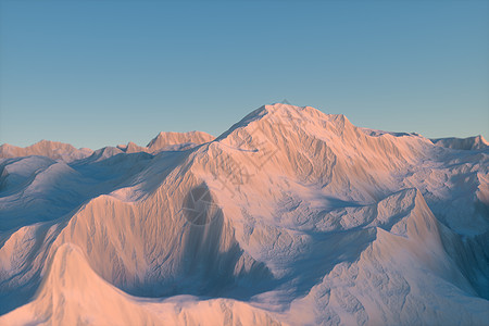 一片满是蓝天的雪山 三层宽阔旅行天际渲染地形冒险旅游山脉坐骑帆布地平线图片