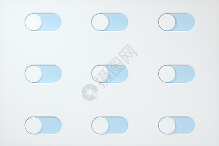 滑动开关和触摸按钮科学技术3d 渲染材料界面控制部件力量网络硬件网站用户控制板图片