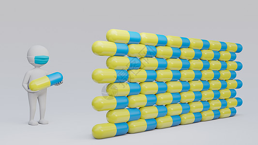 医生  3D 小人物角色攻击药品案件团队男人卫生护理人员援助帮助考试图片