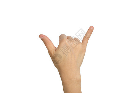 像水牛一样的手男性手势语言食指手腕金属指甲摇杆文化岩石图片