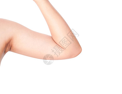 白种背景的黑手背妇女从事皮肤护理和腋窝加工头发女性手臂皱纹出汗除臭剂黑暗女孩图片