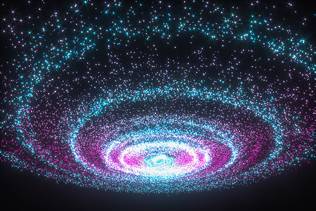 发光粒子和银河系 爆炸性火花 3d 渲染星云插图行星乳白色天空星空灰尘恒星望远镜宇宙图片