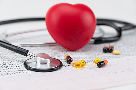 心脏病 心脏护理玩具测量工具心电图健康治疗诊断压力科学疾病图片