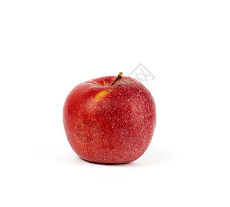 成熟的红圆苹果在白色背景上 秋天收成工作室甜点植物果汁水果食物营养红色饮食图片