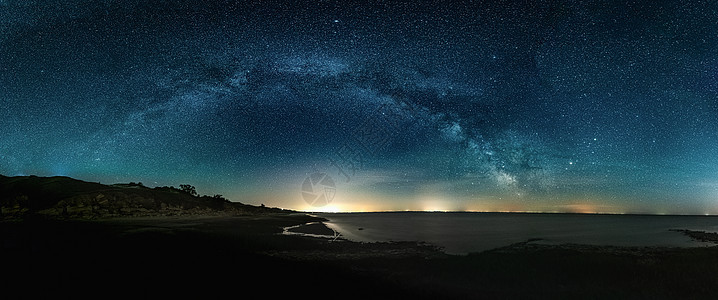 夜空中的乳蜜风景图景图片