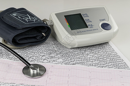 带有心心血管图的血压监测器考试监视器药品测量诊断疾病压力测试展示治疗图片