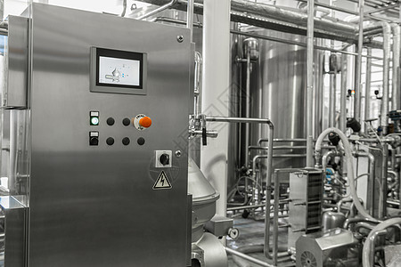 牛奶厂的设备奶制品饮料技术植物压力按钮生产商业机械贮存图片
