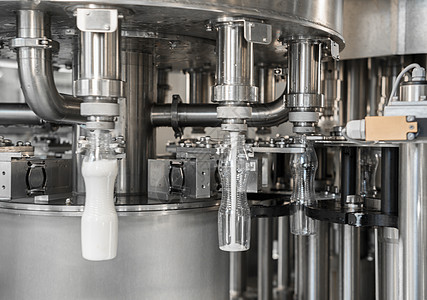 牛奶厂的设备塑料农场机械酸奶团体饮料奶制品贮存奶油自动化图片