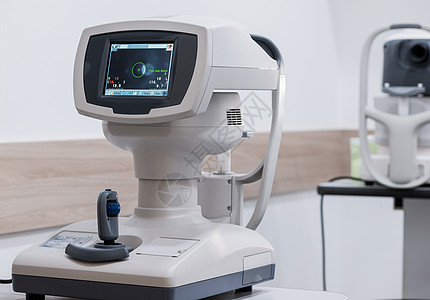 眼科诊所设备配镜师扫描医生技术展示机器药品图表科学测试图片