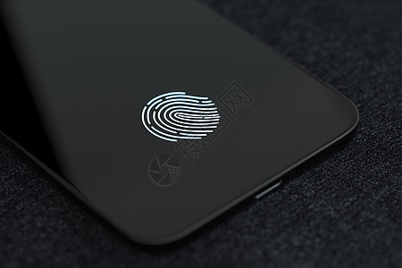 指纹识别概念技术背景3d 渲染展示钥匙屏幕控制手指安全鉴别网络电话密码图片