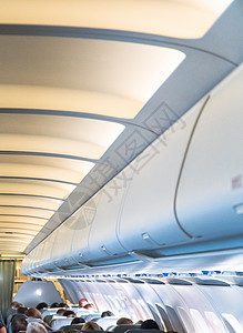 特勤飞机机舱商业航空公司游客经济座位天花板载体空气木板航班图片
