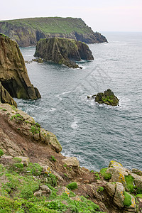 玉米墙粗海岸土地孤独蓝色冲浪海洋鸟瞰图海浪旅游高度地平线图片