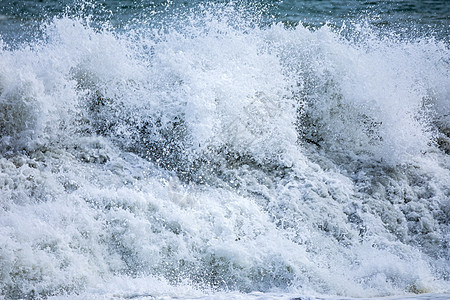 风雨如磐的海洋风景背景海岸海滩沿海休息运动海浪波浪速度泡沫力量图片
