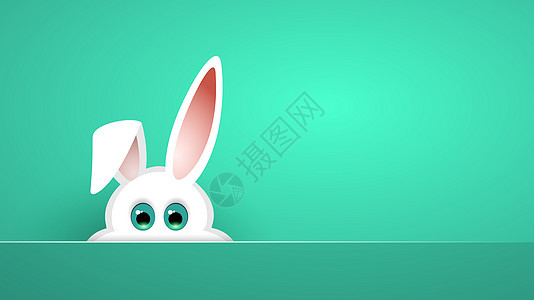可爱的复活节兔子背景图片