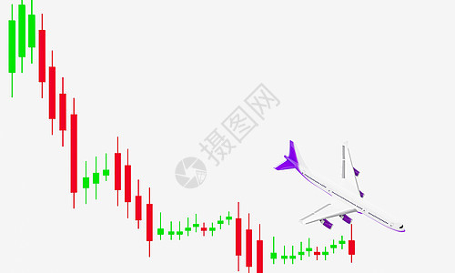 航空公司的概念在白色背景下失败了图片