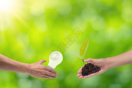 节能理念节能爱自然场景背景图片