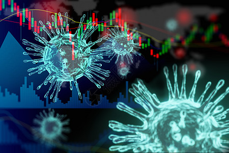 冠状病毒疾病对全球股市的影响以及冠状病毒大流行和全球股市下跌对经济 金融投资危机的影响 冠状病毒导致世界经济低迷流感商务图表货币图片