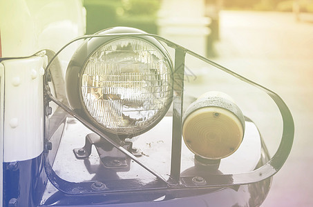 旧车头灯信号力量灯泡机器汽车头灯空闲活力聚光灯运输图片